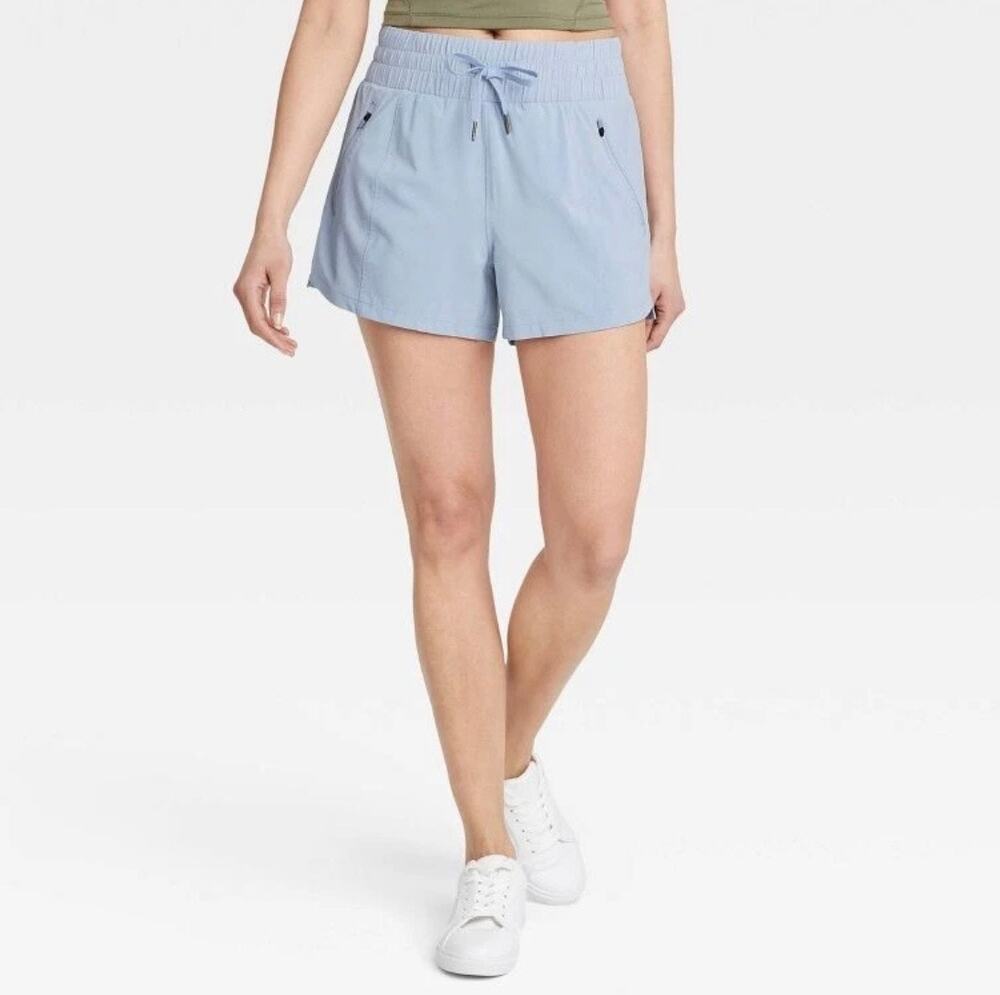 All in Motion Sz. Small Stretch Athletic Mid Rise Shorts Light Blue NWOT